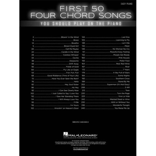 First 50 4-Chord Songs