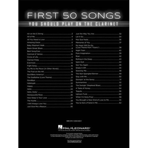 First 50 Songs