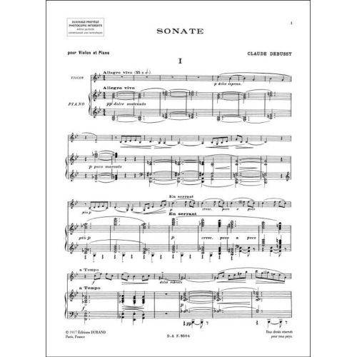 Debussy, Claude - Sonate No.3