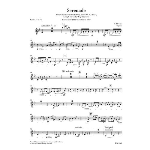 Strauss, Richard - Serenade for Wind Instruments in Eb Major op. 7