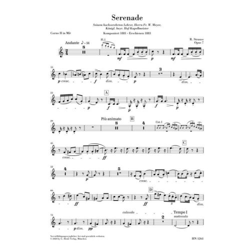 Strauss, Richard - Serenade for Wind Instruments in Eb Major op. 7