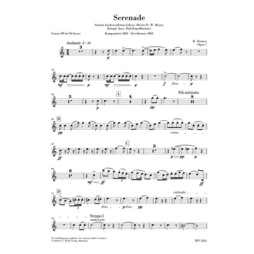 Strauss, Richard - Serenade for Wind Instruments in Eb Major op. 7
