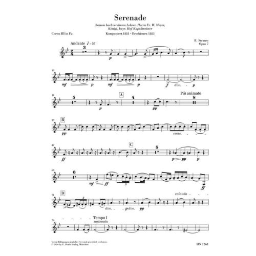 Strauss, Richard - Serenade for Wind Instruments in Eb Major op. 7