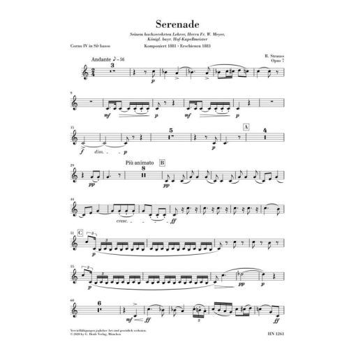 Strauss, Richard - Serenade for Wind Instruments in Eb Major op. 7