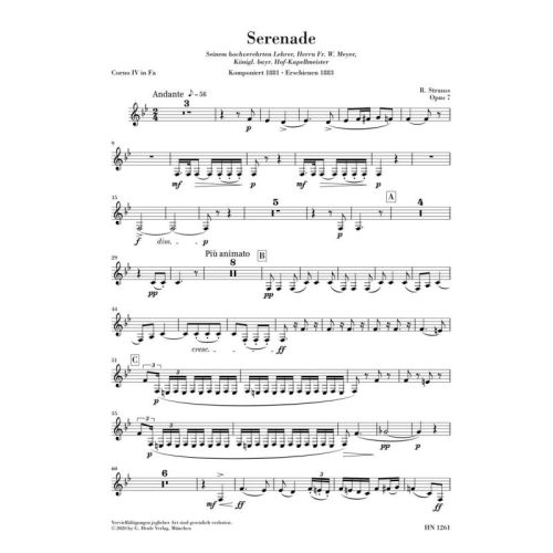 Strauss, Richard - Serenade for Wind Instruments in Eb Major op. 7