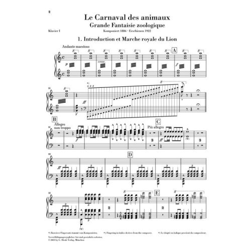 Saint-Saëns, Camille - Le Carnaval des animaux für Kammerensemble 