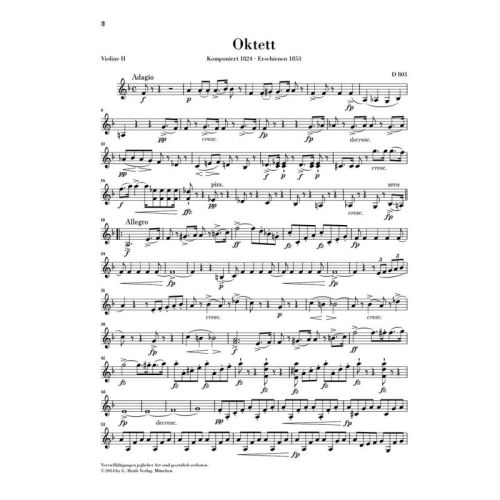 Schubert, Franz - Octet D 803 