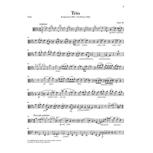 Brahms, Johannes - Horn Trio E flat major op. 40 op. 40 