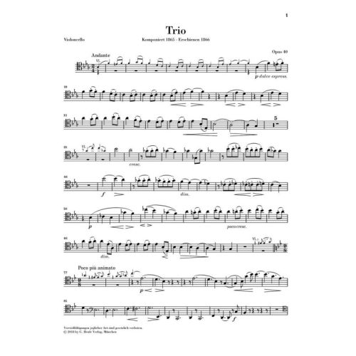 Brahms, Johannes - Horn Trio E flat major op. 40 op. 40 