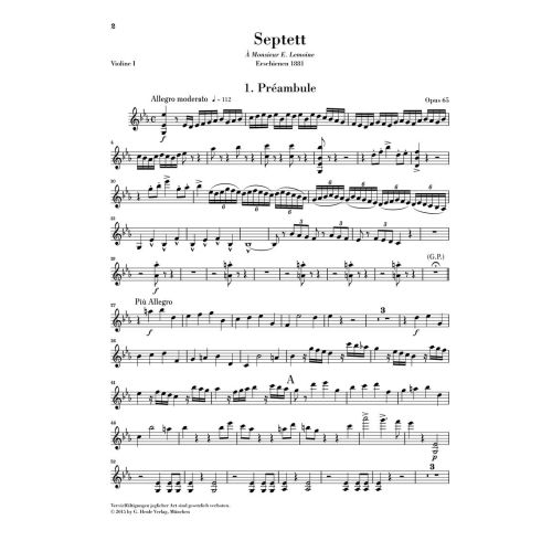 Saint-Saëns, Camille - Septet op. 65 