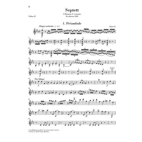 Saint-Saëns, Camille - Septet op. 65 
