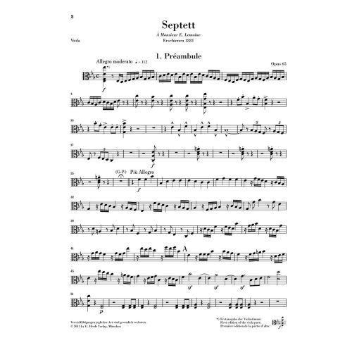 Saint-Saëns, Camille - Septet op. 65 