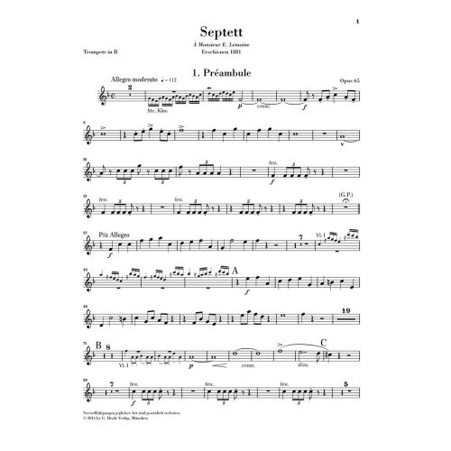 Saint-Saëns, Camille - Septet op. 65 