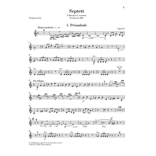 Saint-Saëns, Camille - Septet op. 65 