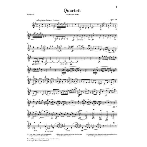 Dvo?ák, Antonín - String Quartet G major op. 106 