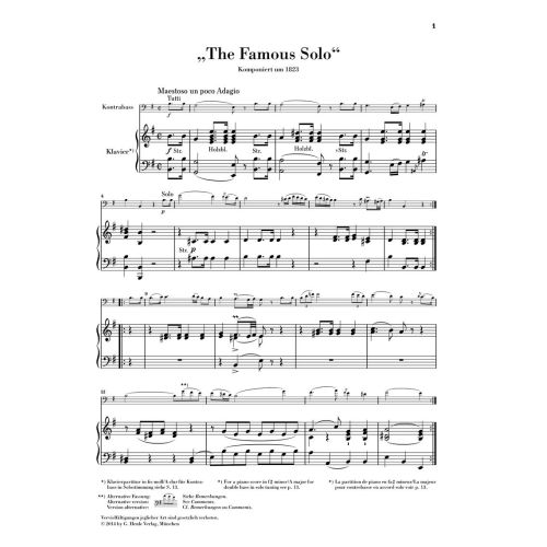Dragonetti, Domenico - "The Famous Solo" for Double Bass and Orchestra 