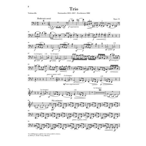 Smetana, Friedrich - Piano Trio op. 15 