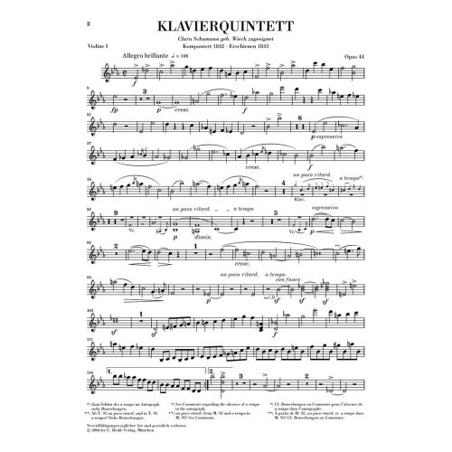 Schumann, Robert - Piano Quintet in E flat op. 44 op. 44 