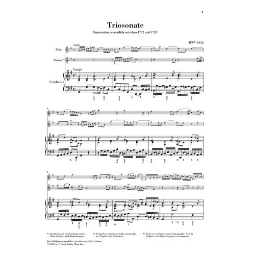 Bach, J.S - Trio Sonata 