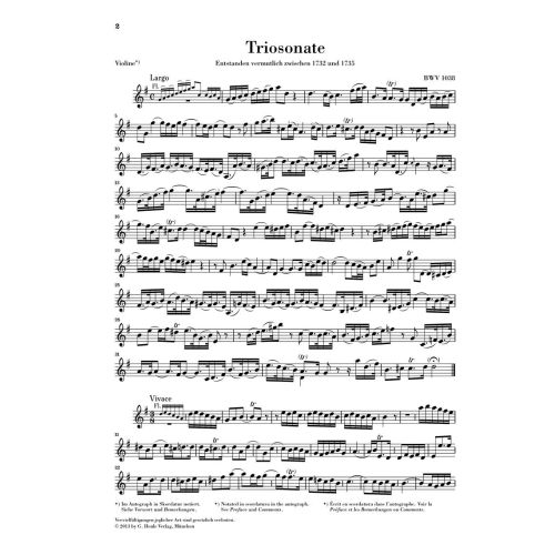 Bach, J.S - Trio Sonata 