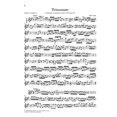 Bach, J.S - Trio Sonata 