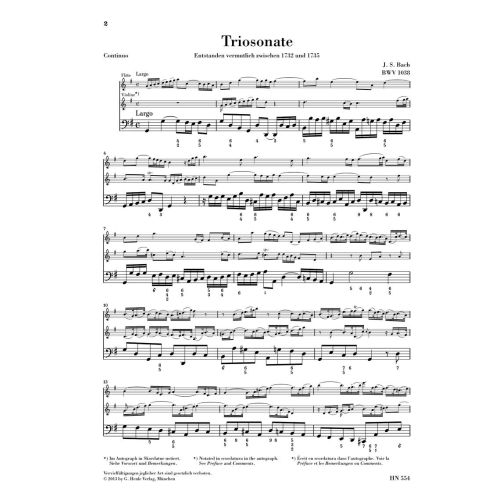 Bach, J.S - Trio Sonata 