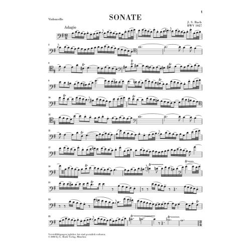 Bach, J.S - Sonatas for Viola da Gamba and Harpsichord (Version for Viola da Gamba or Violoncello) BWV 1027-1029 