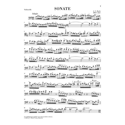 Bach, J.S - Sonatas for Viola da Gamba and Harpsichord (Version for Viola da Gamba or Violoncello) BWV 1027-1029 