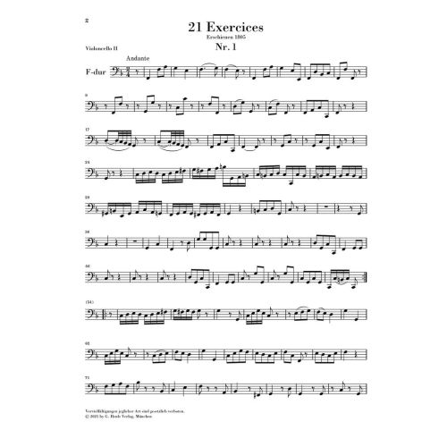 Duport, Jean-Louis - 21 Etudes for Violoncello 