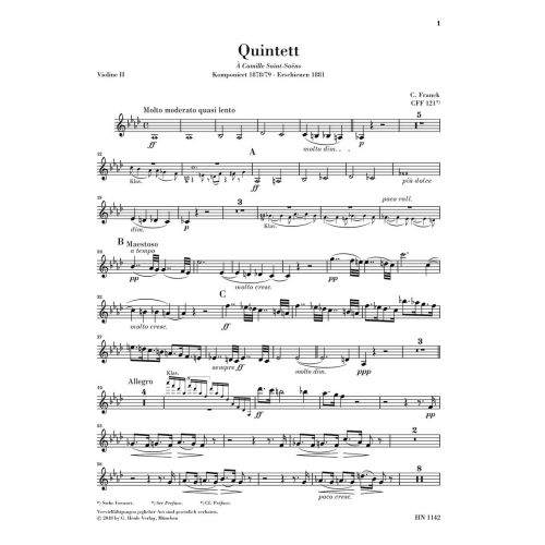 Franck, César - Klavierquintett 