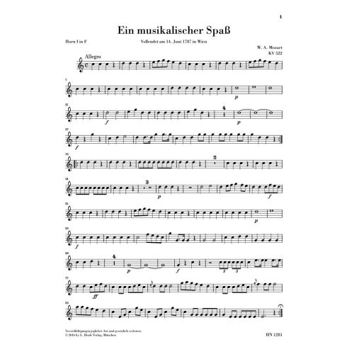 Mozart, Wolfgang Amadeus - A Musical Joke KV. 522 