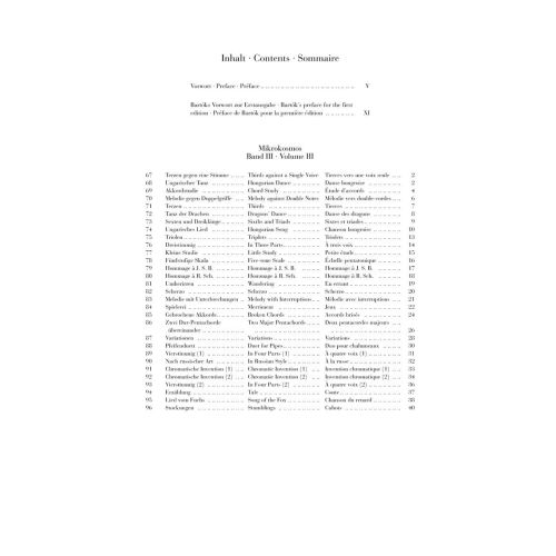 Bartók, Béla - Mikrokosmos III-IV 