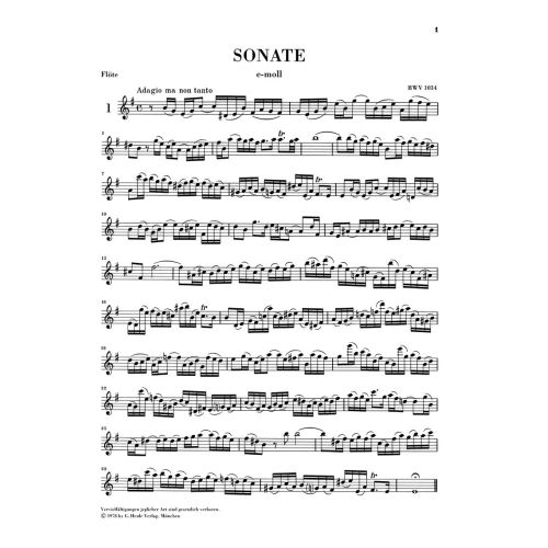 Bach, J.S - Flute Sonatas Vol. 1