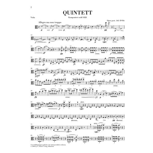 Schubert, Franz - String Quintet in C op. post. 163 D 956 