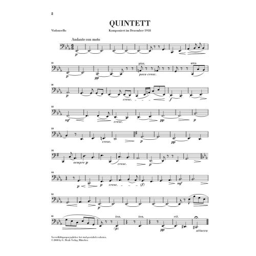 Bruch, Max - String Quintet in E flat
