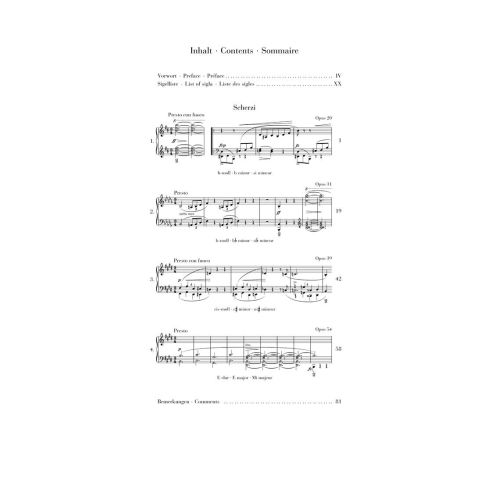 Chopin, Frédéric - Scherzi 