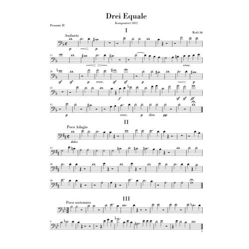 Beethoven, Ludwig van - Three Equali for four Trombones 