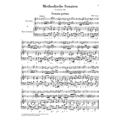 Telemann, Georg Philipp - Methodical Sonatas Volume 1