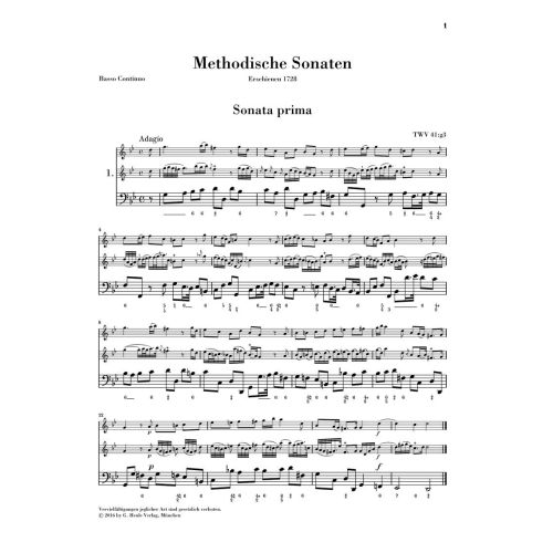 Telemann, Georg Philipp - Methodical Sonatas Volume 1