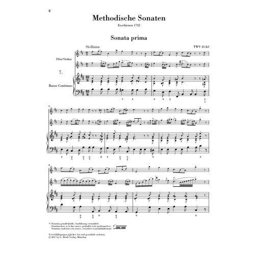 Telemann, Georg Philipp - Methodical Sonatas Vol. 2