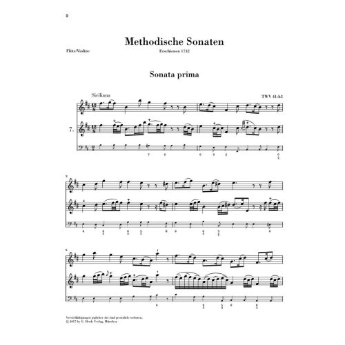 Telemann, Georg Philipp - Methodical Sonatas Vol. 2