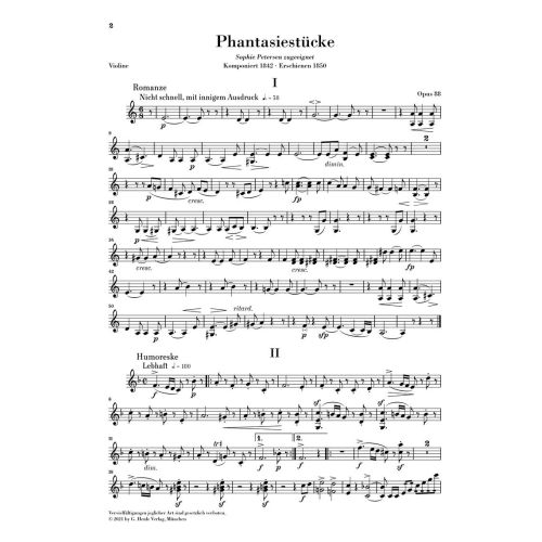 Schumann, Robert - Fantasy Pieces op. 88 