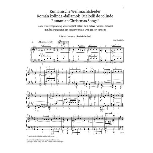 Bartók, Béla - Works for Piano 1914-1920 