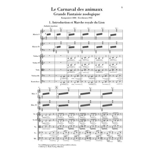 Saint-Saëns, Camille - Le Carnaval des animaux 
