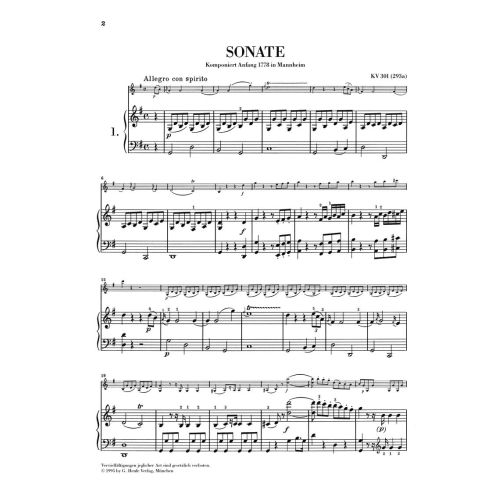 Mozart, Wolfgang Amadeus - Sonatas for Piano and Violin Vol. 1