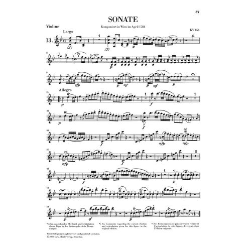 Mozart, Wolfgang Amadeus - Sonatas for Piano and Violin Vol. 3