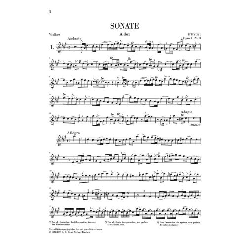 Handel, George Frideric - 7 Sonatas for Violine and Basso Continuo 