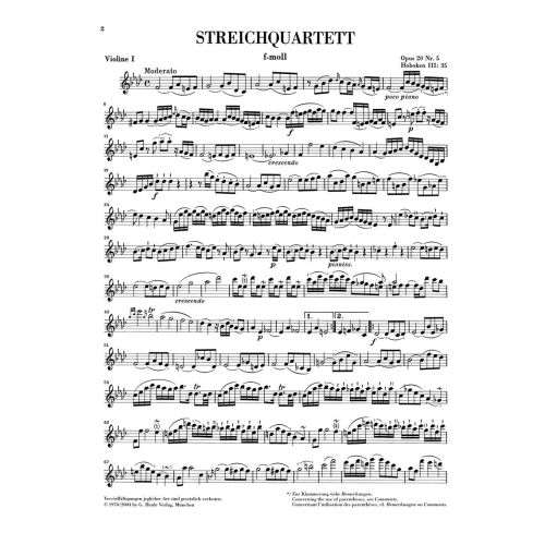 Haydn, Joseph - String Quartets [Sun Quartets] op. 20 Vol. 4