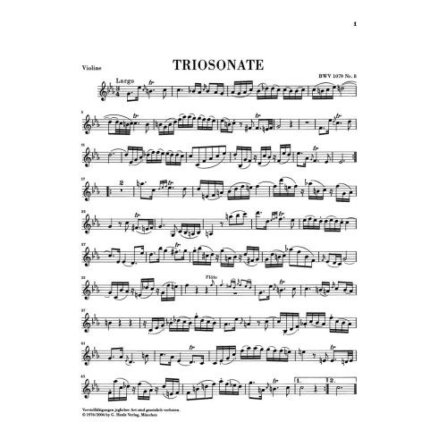 Bach, J.S - Trio Sonata and Canon Perpetuus from the musical offering für Flute, Violin and Basso Continuo BWV 1079
