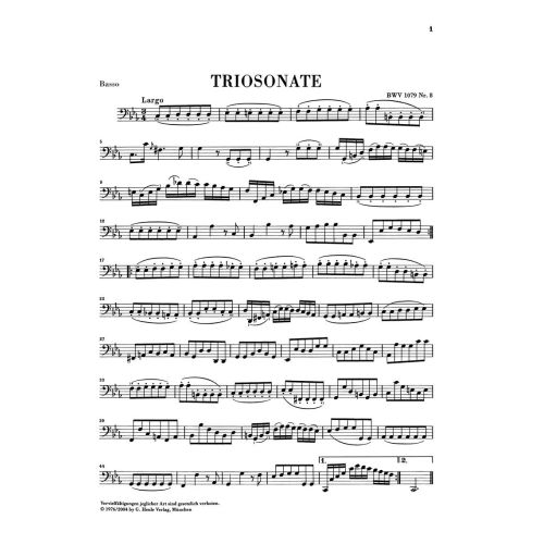 Bach, J.S - Trio Sonata and Canon Perpetuus from the musical offering für Flute, Violin and Basso Continuo BWV 1079